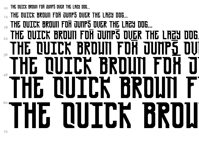 Ursa Minor font waterfall